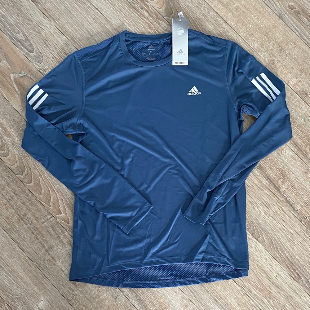 Adidas Navy Performance Long Sleeve Tee